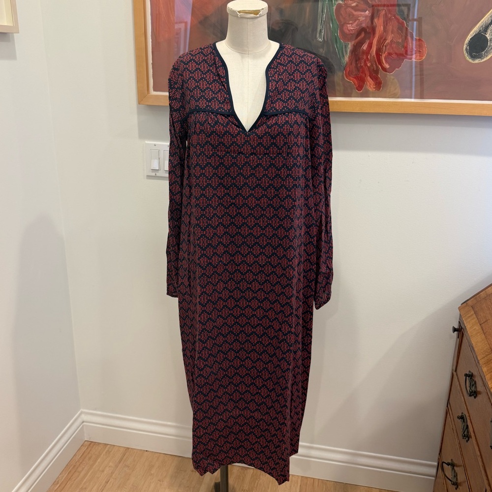 Layla Ghazal Dress - Zoya Navy/Red